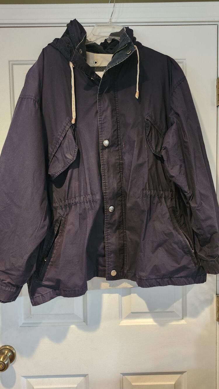 Vintage 80s 90s London Fog Mountain Parka Jacket Hooded L REG Large Navy #J98